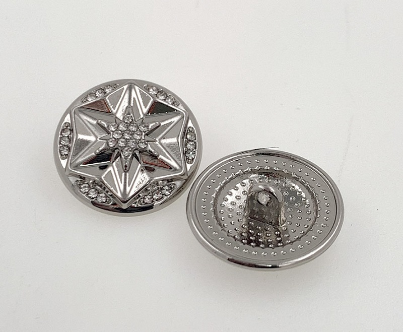 Decorative Shank Buttons – Premium Rhinestone Star Design for Fashion Apparel