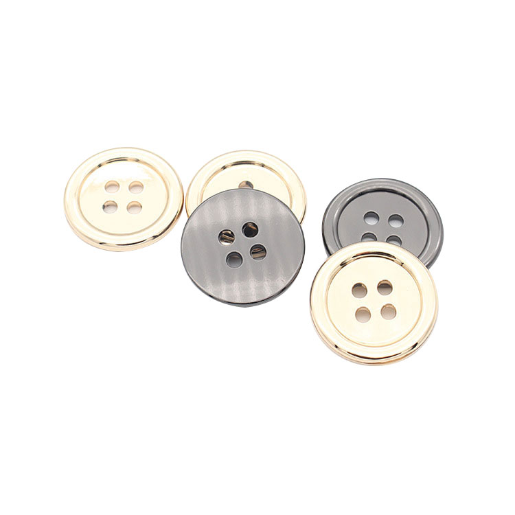 Alloy Four-Hole Buttons – Premium Zinc Alloy Sew-On Buttons for High-End Fashion Apparel